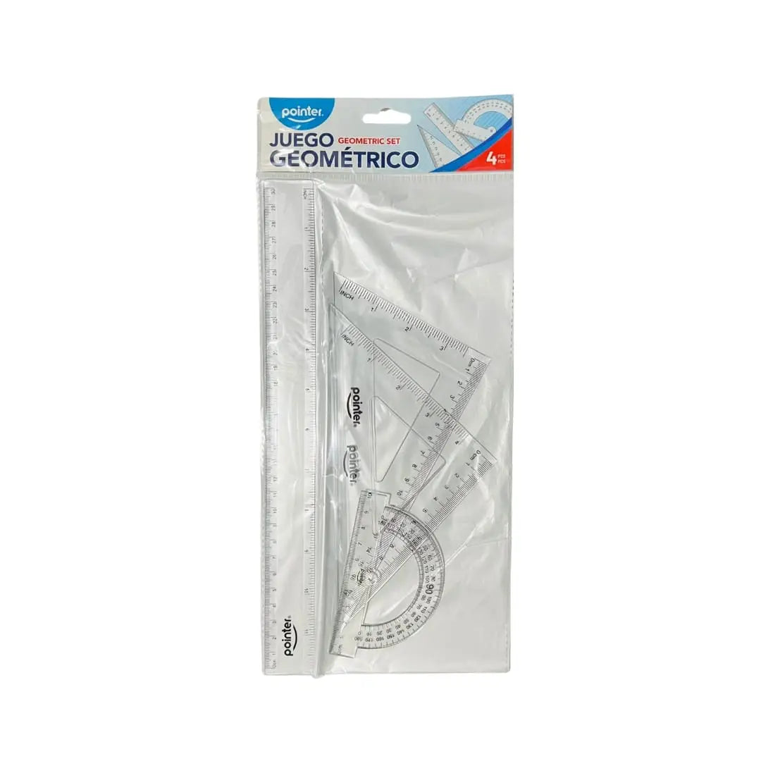 Estuche Geometrico Pointer RU-1230A 4 pcs