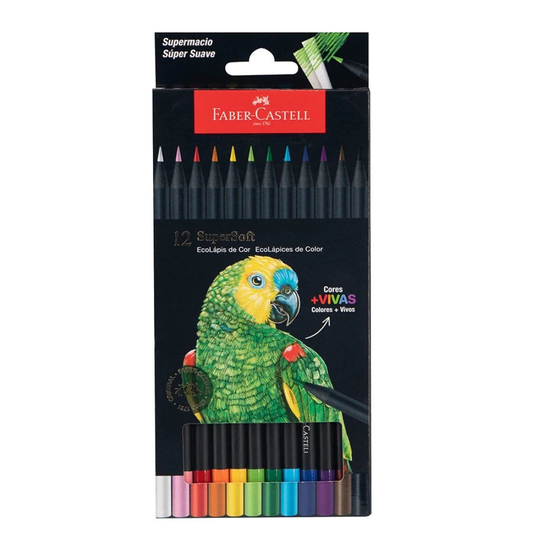 Crayon de Madera 12 col Largo SuperSoft Faber Castell