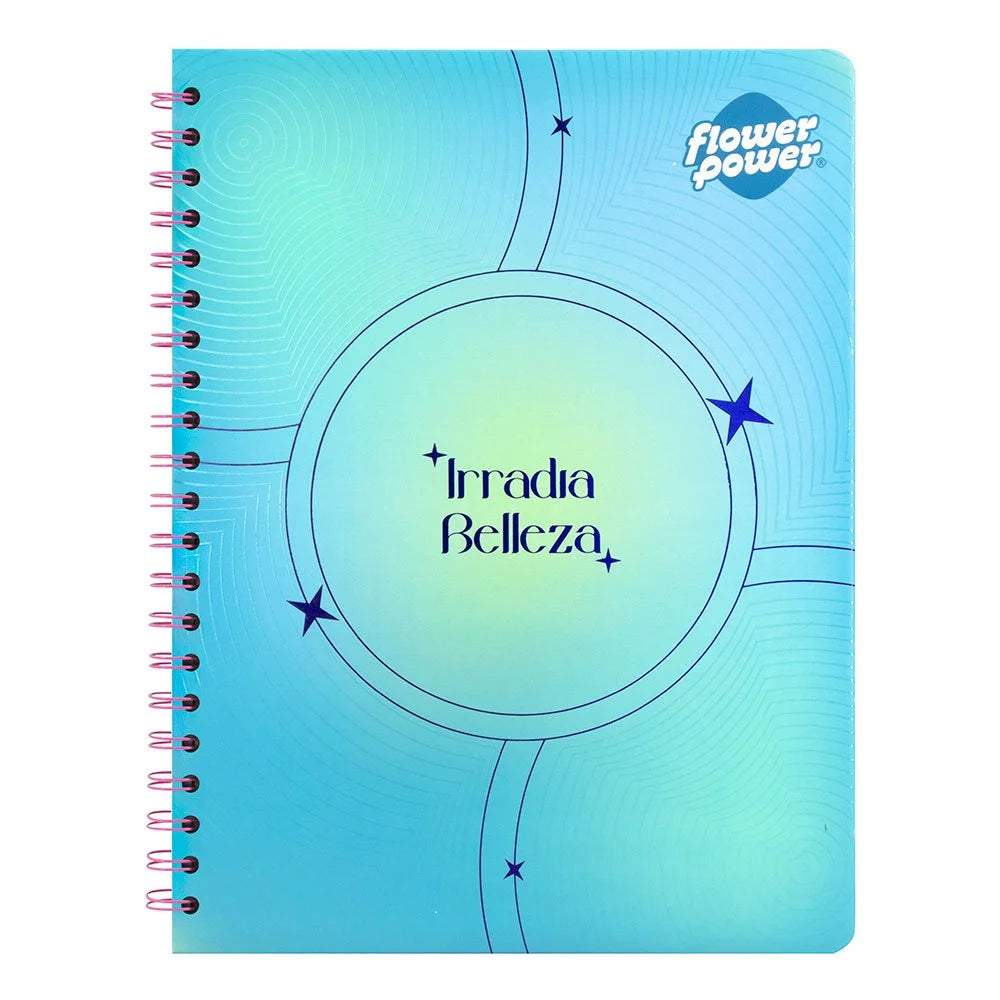 Cuaderno Espiral 100H Primavera Flower Power Doble Anillo Lineas