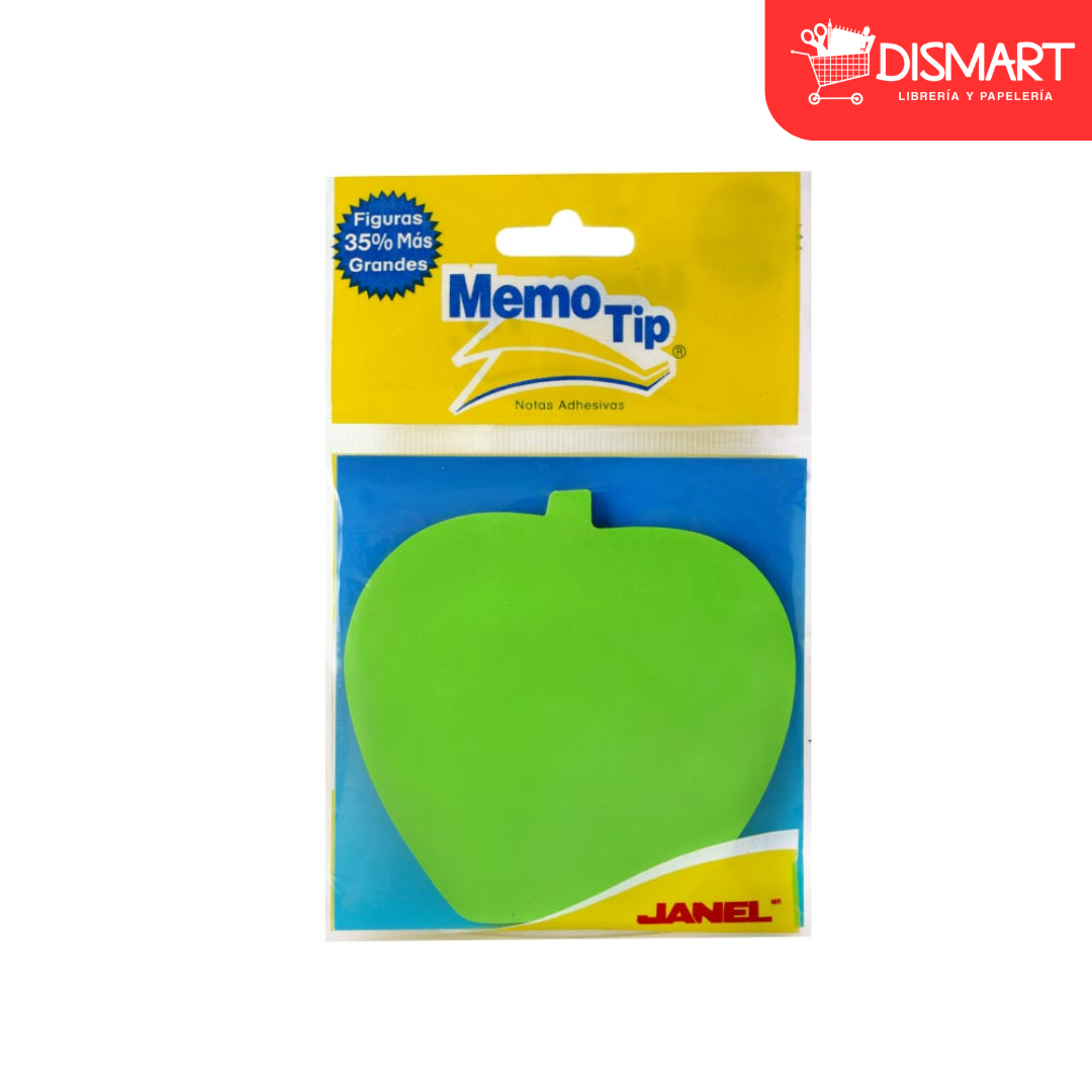 Block de Notas adhesivas Manzana 3.2 x 3.2" 50H Neon Memotip