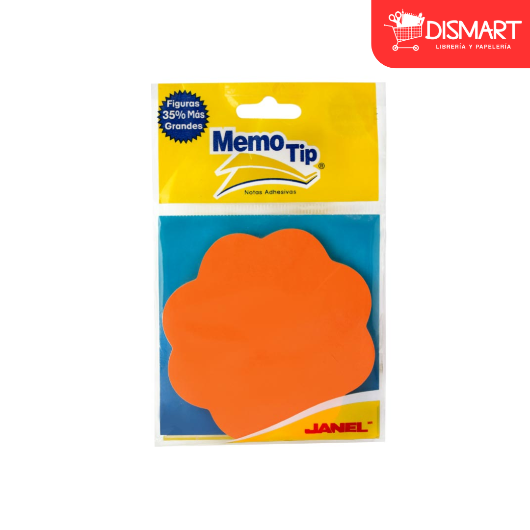 Block de Notas adhesivas nube 3.2 x 3.2" 50H Neon Memotip