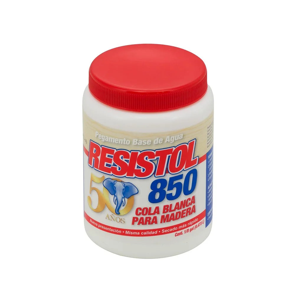 Goma Blanca Resistol 850 Cola para Madera 1/8 Galón