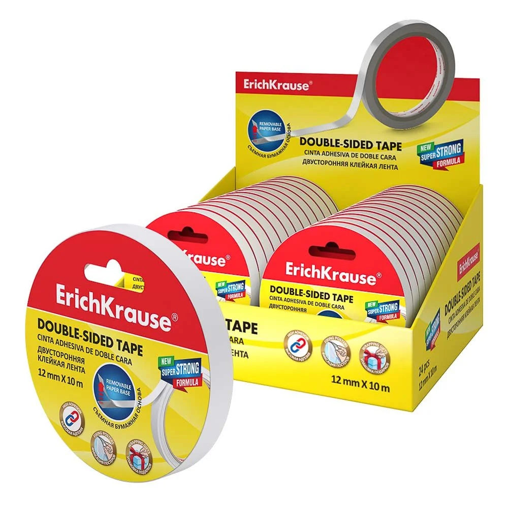 Cinta Adhesiva Doble Cara ErichKrause 19447 – 12 mm x 10 m