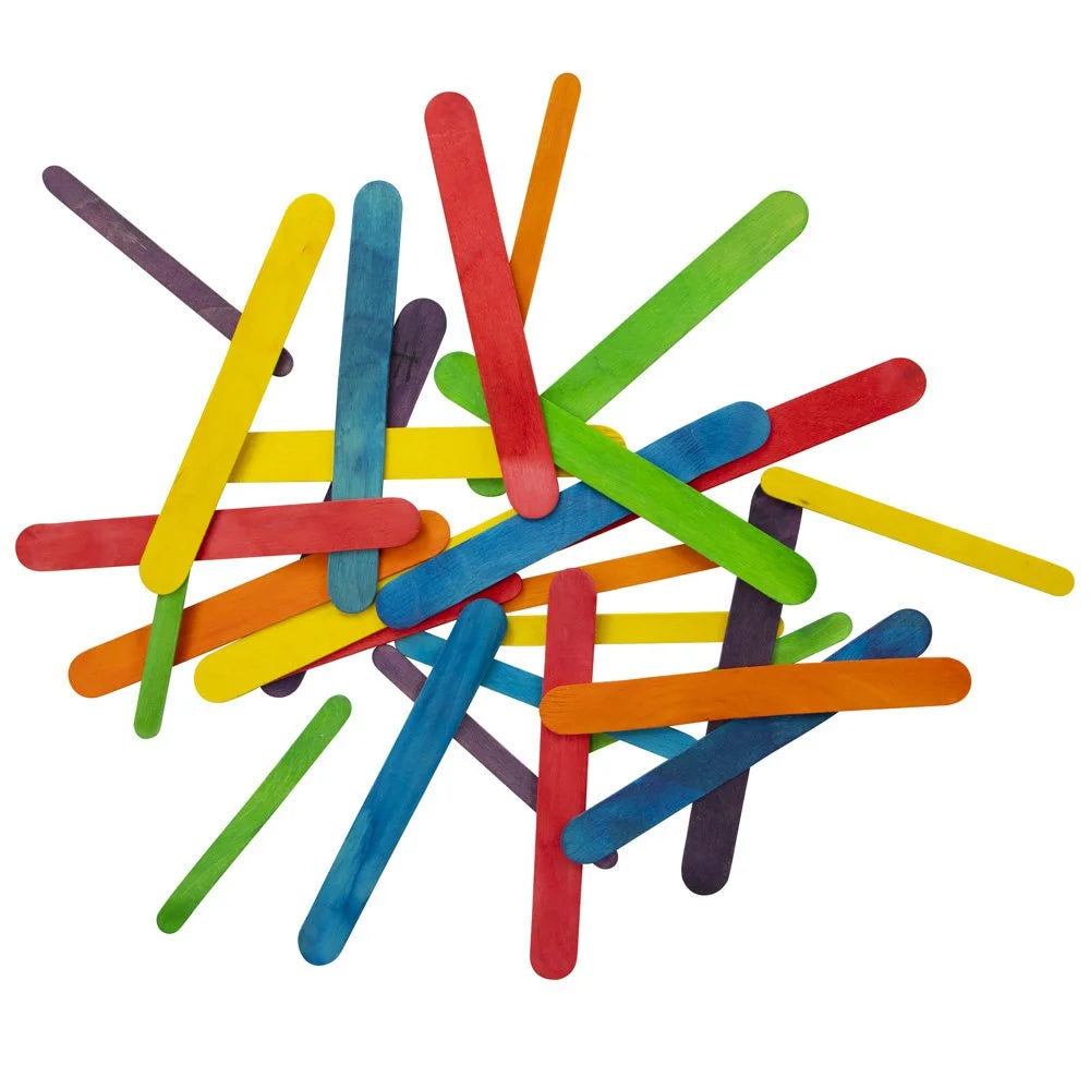 Paleta de Madera Fast Delgada Colores 100 pcs