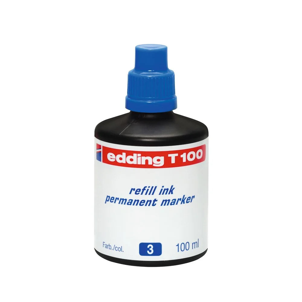 Tinta Permanente Edding T-100 Azul 100ml