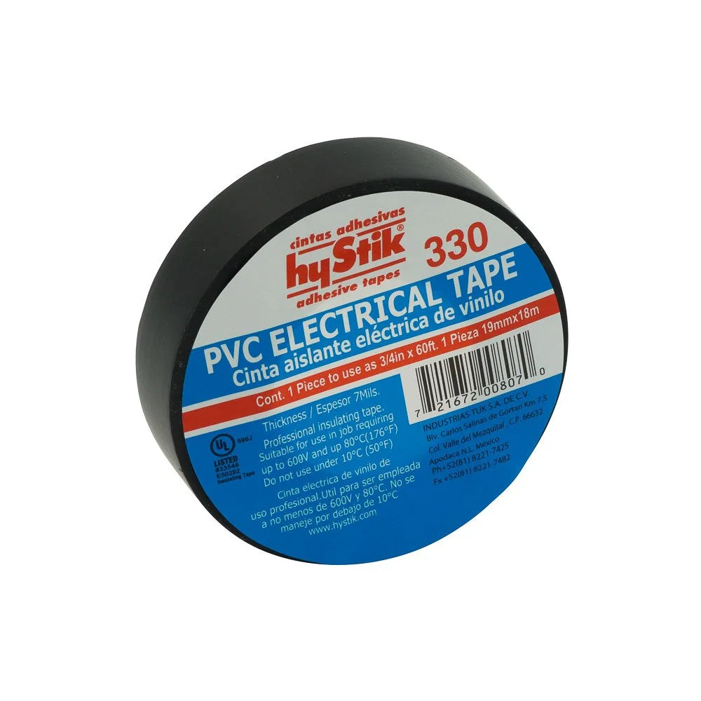 Cinta Adhesiva para Aislar Hystik 330 19mmx18mt Profesional