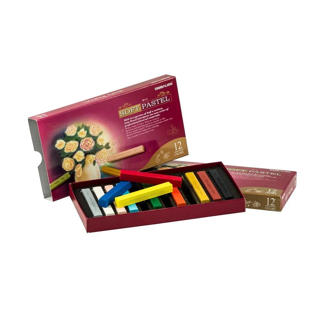 Crayon Pastel Simbalion SP12 Seco 12Colores
