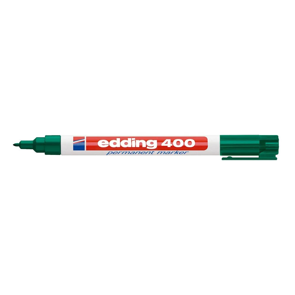 Marcador Permanente Edding 400 Punta Fina Verde