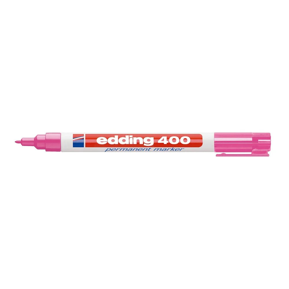 Marcador Permanente Edding 400 Punta Fina Rosado