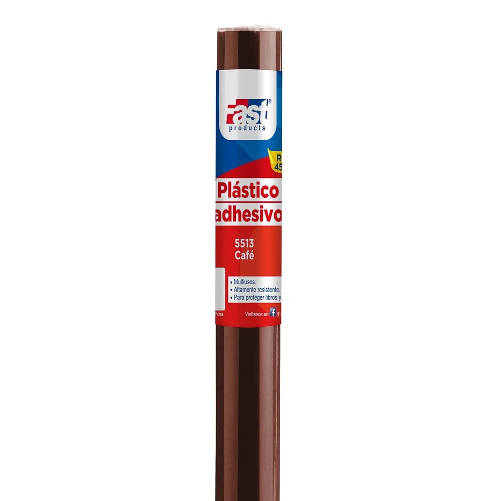 Plástico Adhesivo Fast Contac 45x3mt Cafe