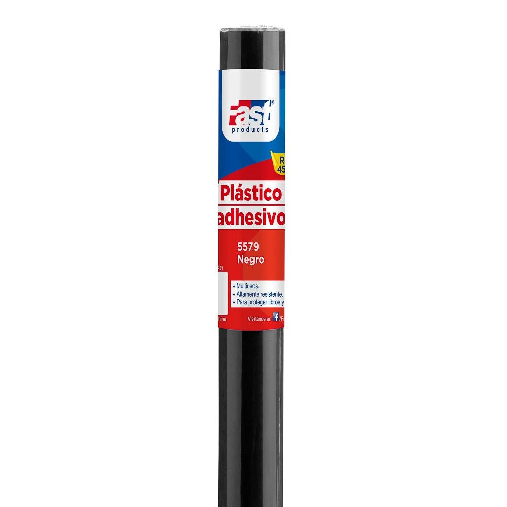 Plástico Adhesivo Fast Contac 45x3mt Negro