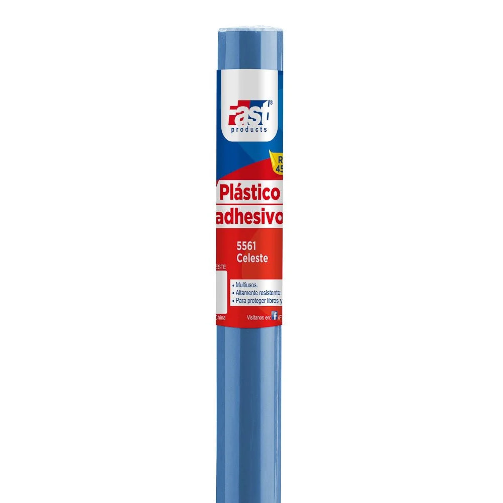 Plástico Adhesivo Fast Contac 45x3mt Celeste