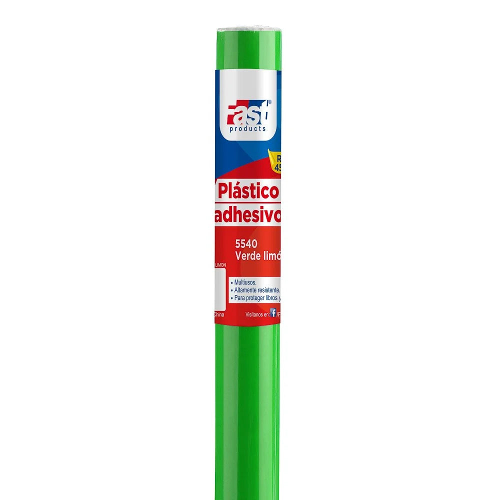Plástico Adhesivo Fast Contac 45x3mt Verde Limón