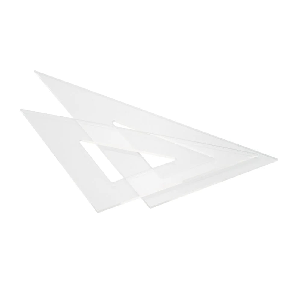Escuadra Acrilica Fast EP30 Sin Bisel 30cm 2pcs