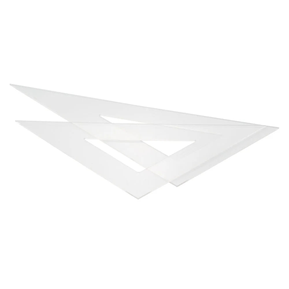 Escuadra Acrilica Fast EP45 Sin Bisel 45cm 2pcs
