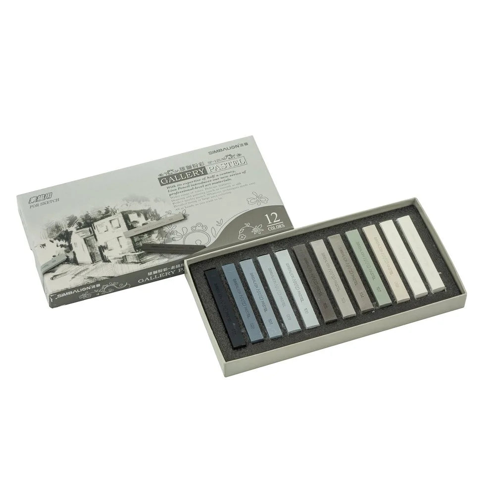 Crayon Pastel Simbalion SP12S Seco Sketch 12 Colores