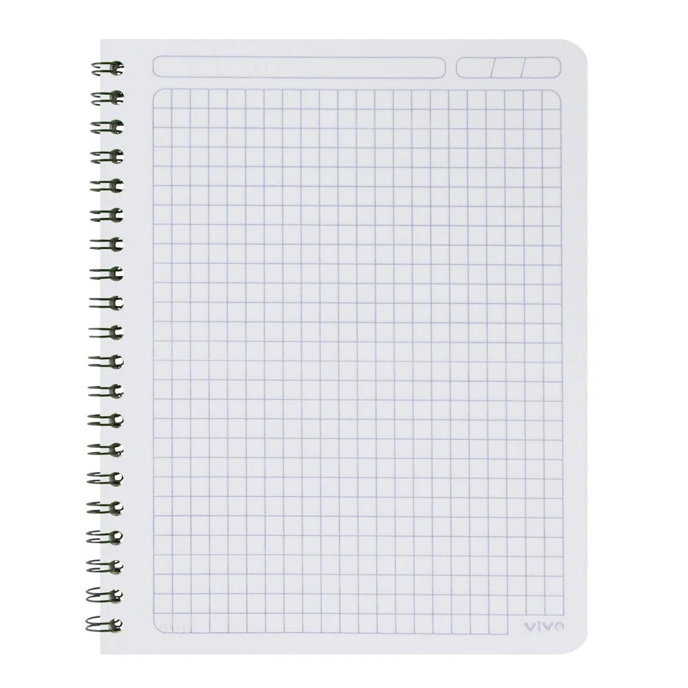 Cuaderno Espiral 100H Vivo 239954 Cuadros Doble Anillo