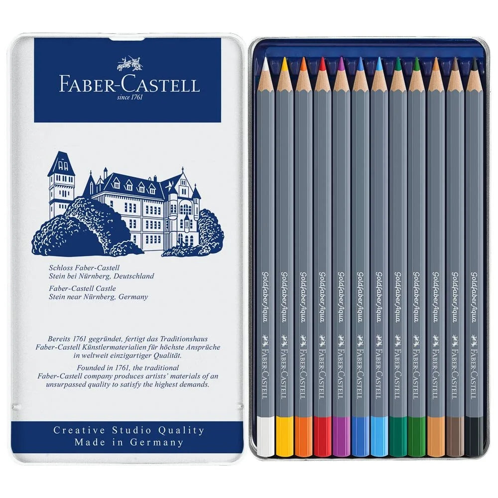 Crayon de Madera Faber Castell 114612 GOLDFABER 12 Colores Acuarelable
