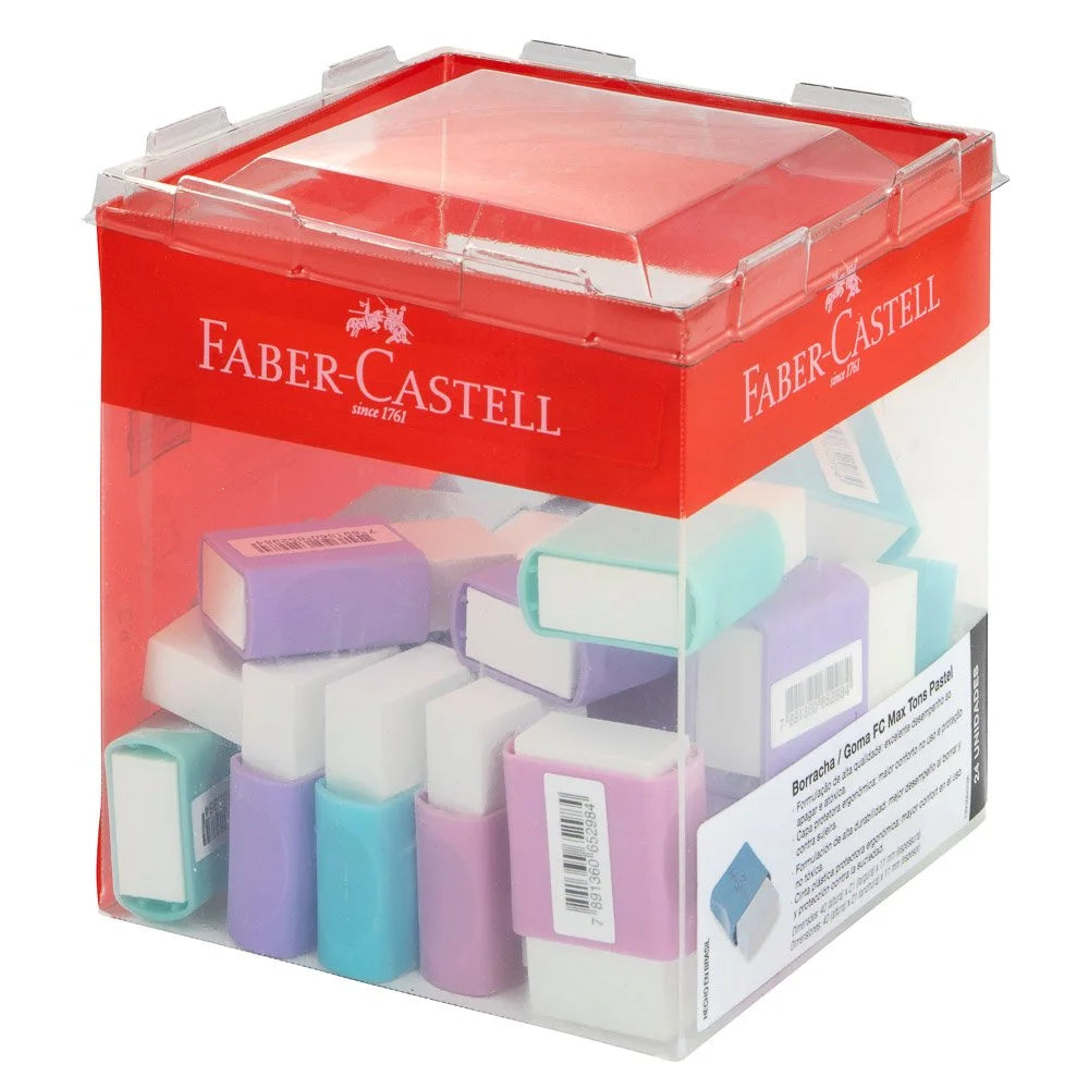 Borrador Faber Castell TK-7024 Protector Plastico Colores Pastel
