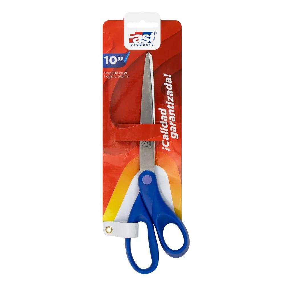 Tijera 10" Ojo Grande Fast Mango Plastico