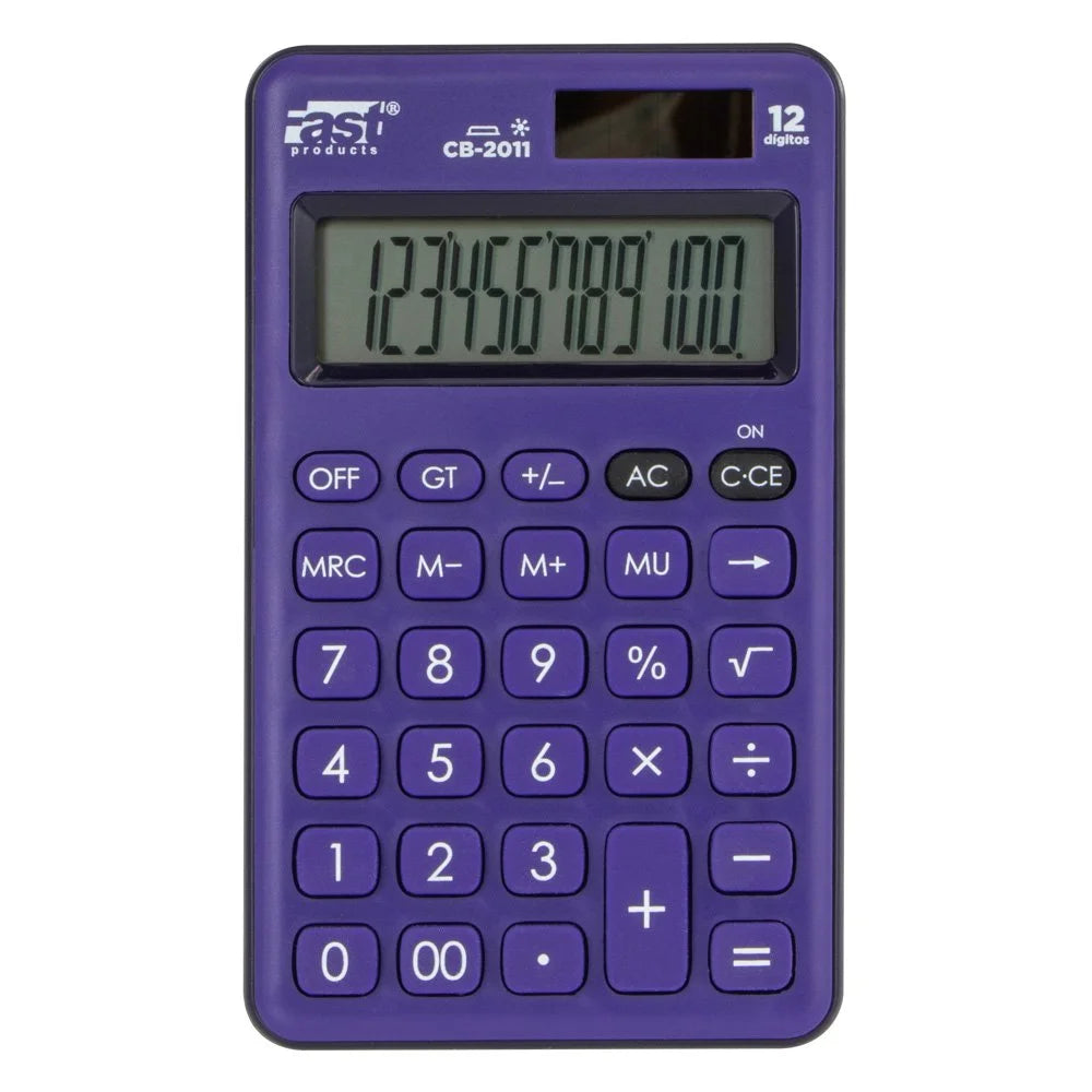 CALCULADORA DE BOLSILLO FAST CB-2011 12 DIGITOS MORADO