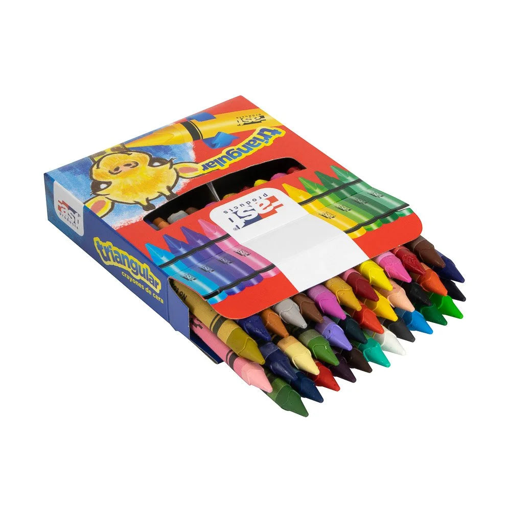 Crayon de Cera 36 col Regular Triangular Fast T136