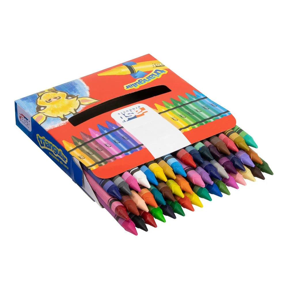 Crayon de Cera Fast T148 Regular Triangular 48 Colores