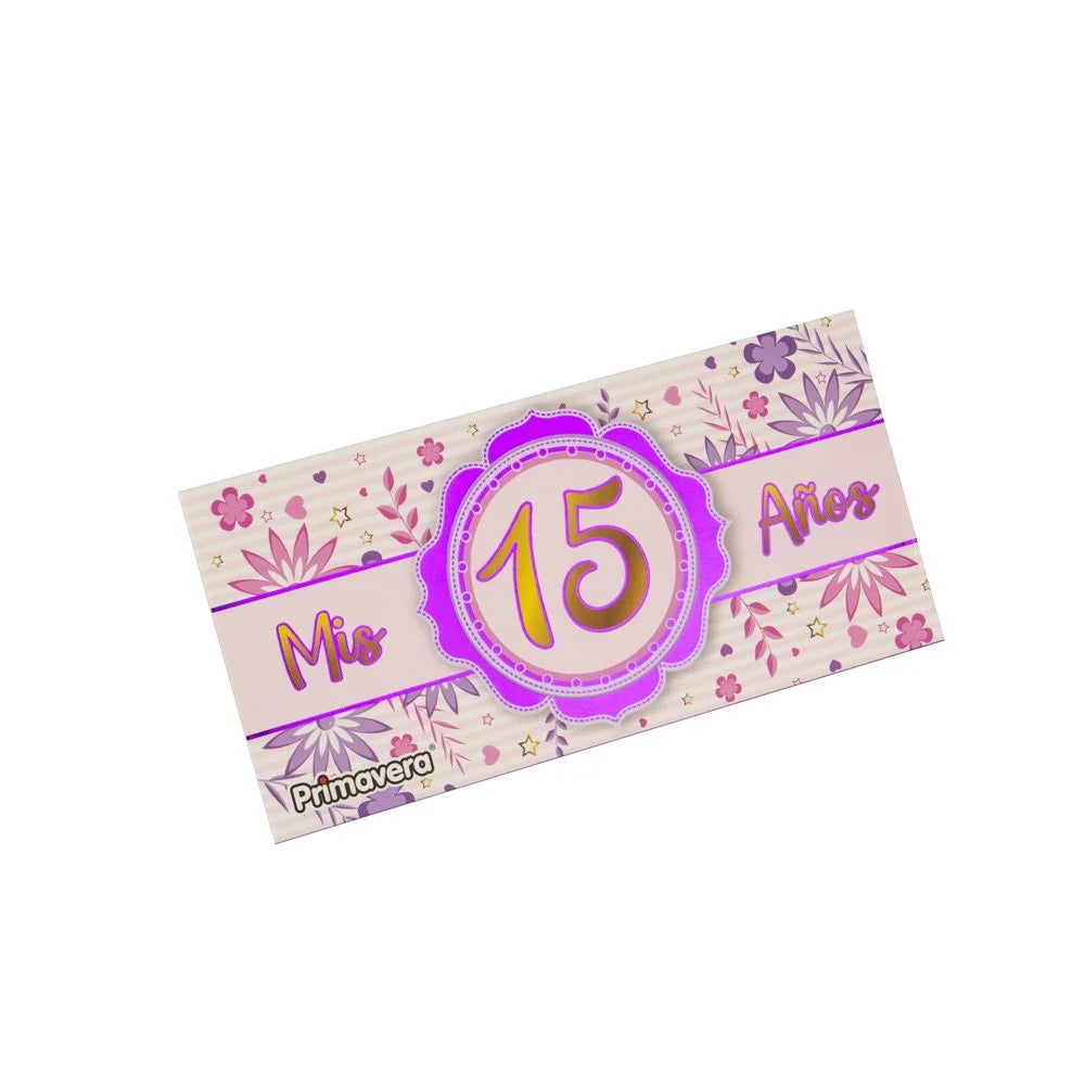 Sobre de Regalo Primavera19641 15 Años para Dinero