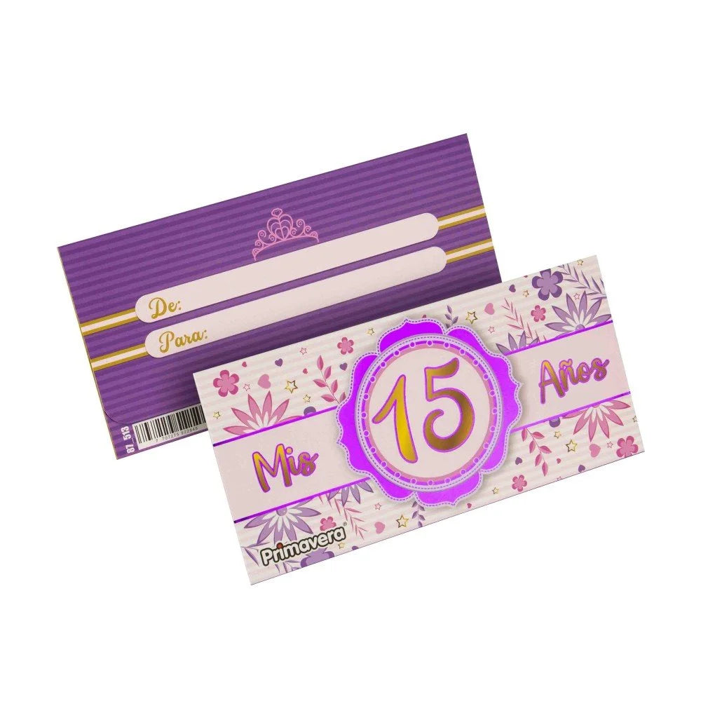 Sobre de Regalo Primavera19641 15 Años para Dinero