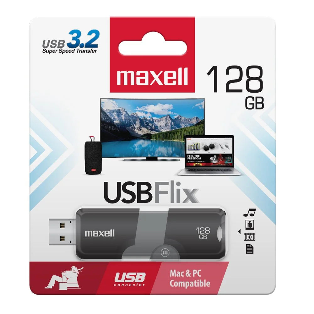 Memoria USB Maxell USBF-128GB 3.2 Gris