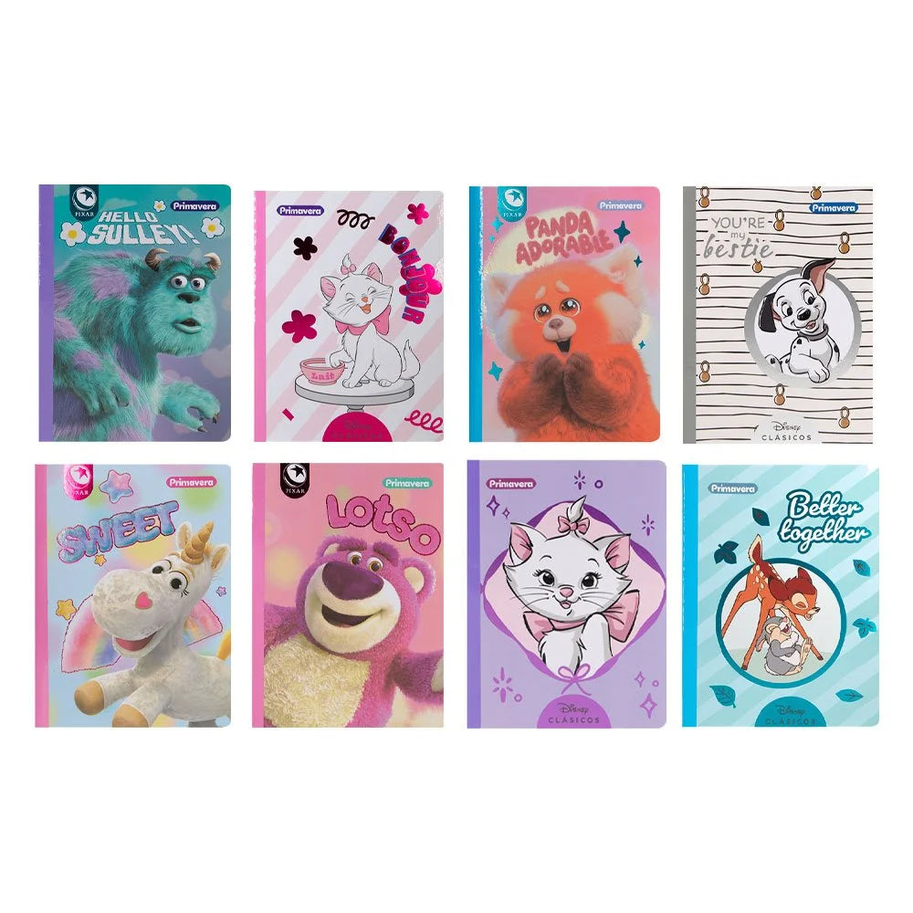 Cuaderno Cosido 100H Primavera Disney Niñas Lineas