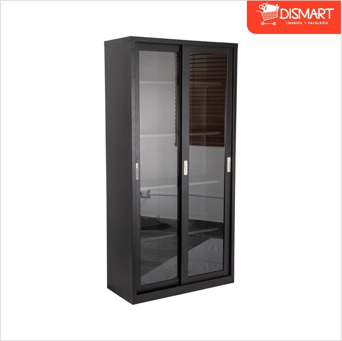 Armario con Puertas de Vidrio, con llavín y 5 Estante (C-19)
