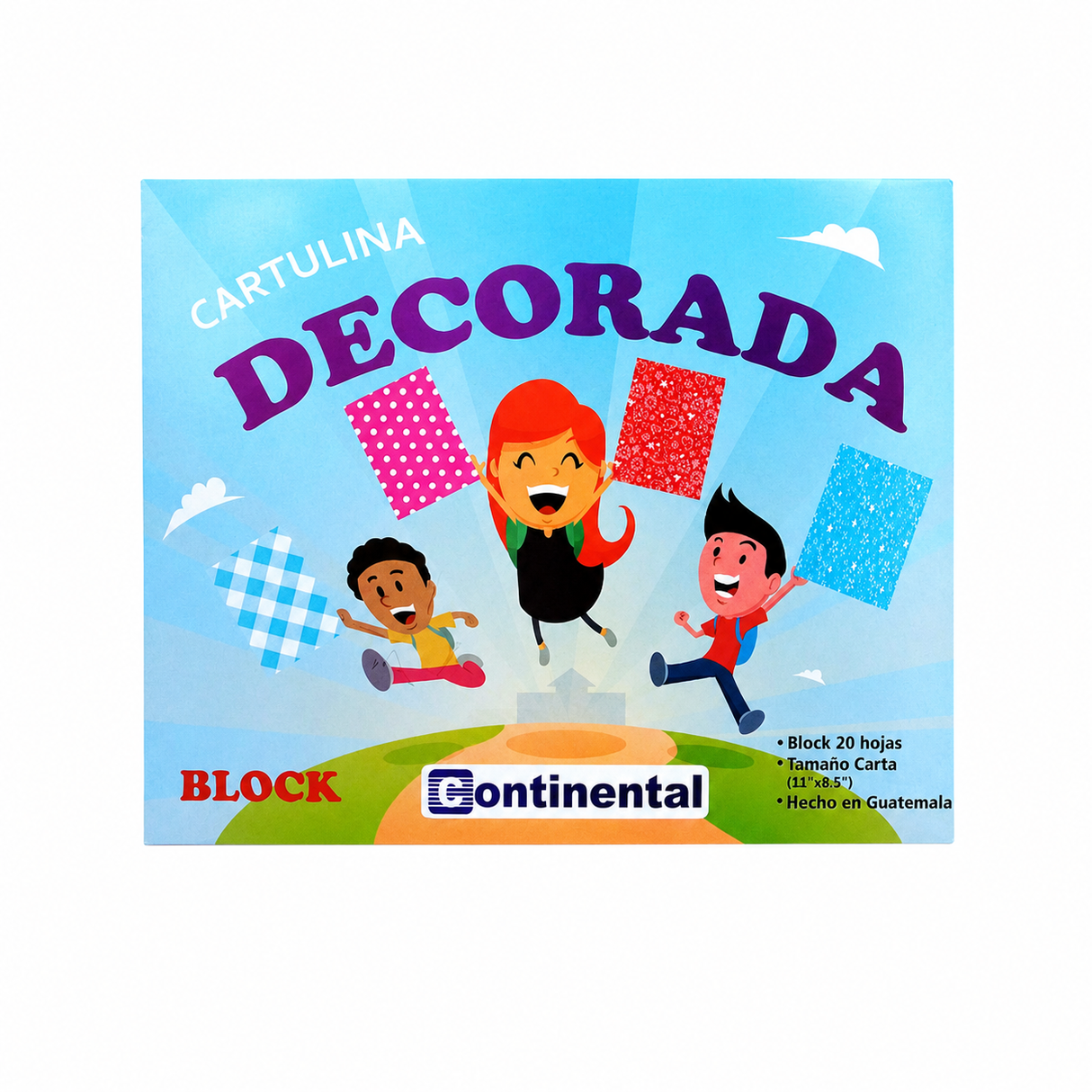 Block Arcoiris Estampado Carta 20H