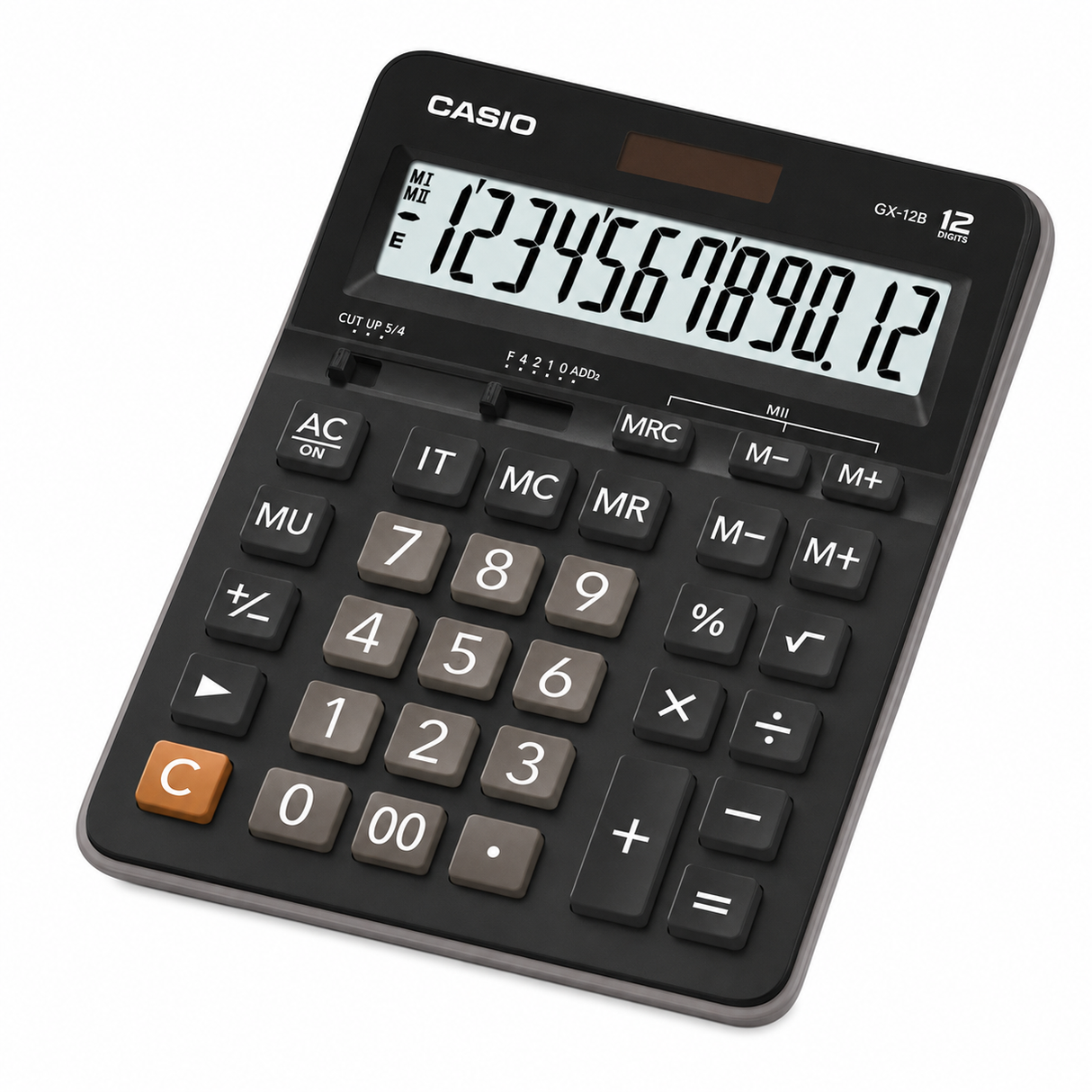 CALCULADORA CASIO GX-12B-BK-W-DC 12 DIGITOS