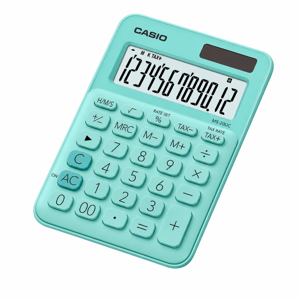 CALCULADORA DE ESCRITORIO CASIO MS-20UC-GN 12 DIGITOS VERDE