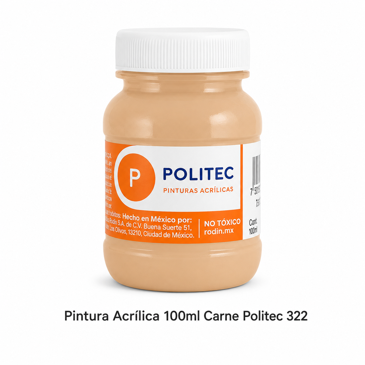 Pintura Acrilica 100ml Carne Politec 322
