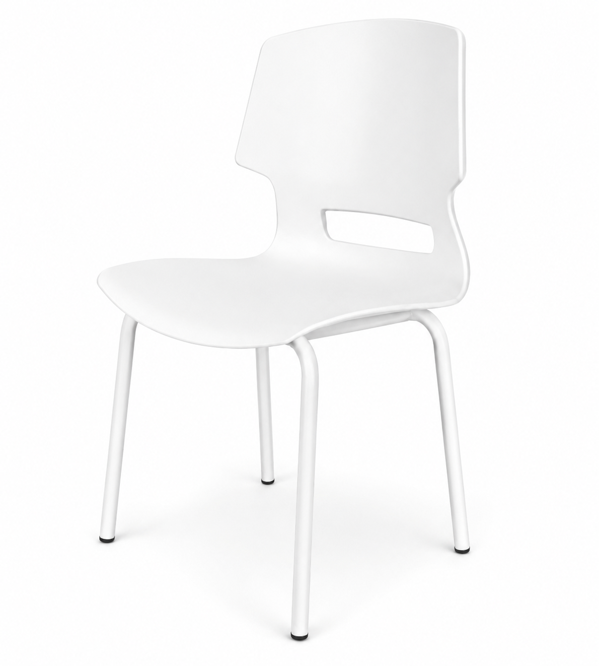 Silla de Visita Unible DC-316B de Polipropileno Blanca