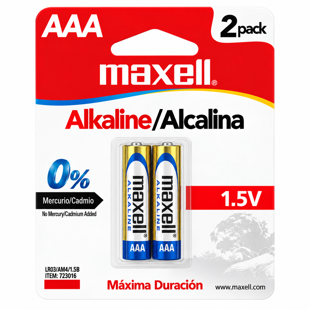 BATERIAS ALCALINA MAXELL LR 03 AAA BLISTER 2 PILAS