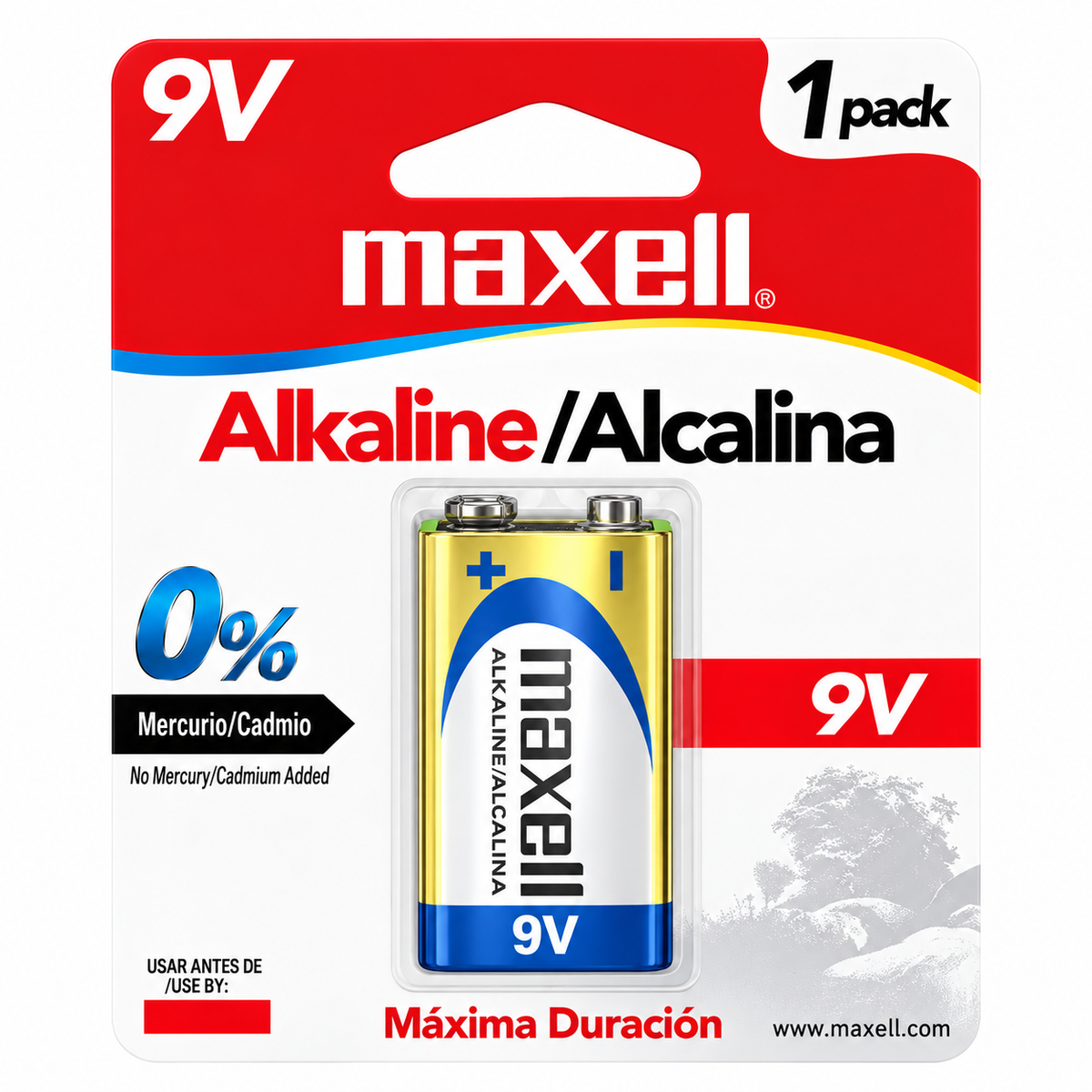 BATERIA ALCALINA MAXELL 6LF 22 9V BLISTER 1 PILA