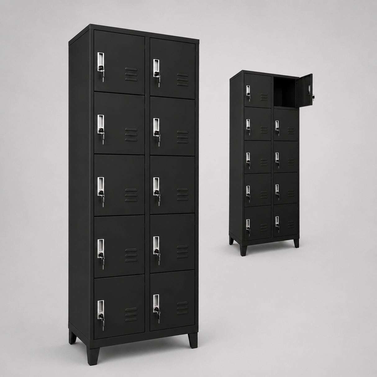 Locker 10 Puertas y 2 Cuerpos con Llave y Tirador CNDO-10N