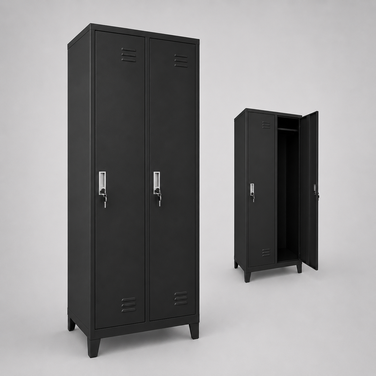 Locker 2 Puertas con Llave y Tirador (CNDO-02N)