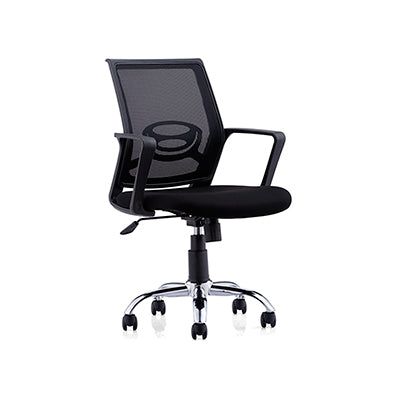 Silla Secretarial con Brazo y Malla (DC-123N)