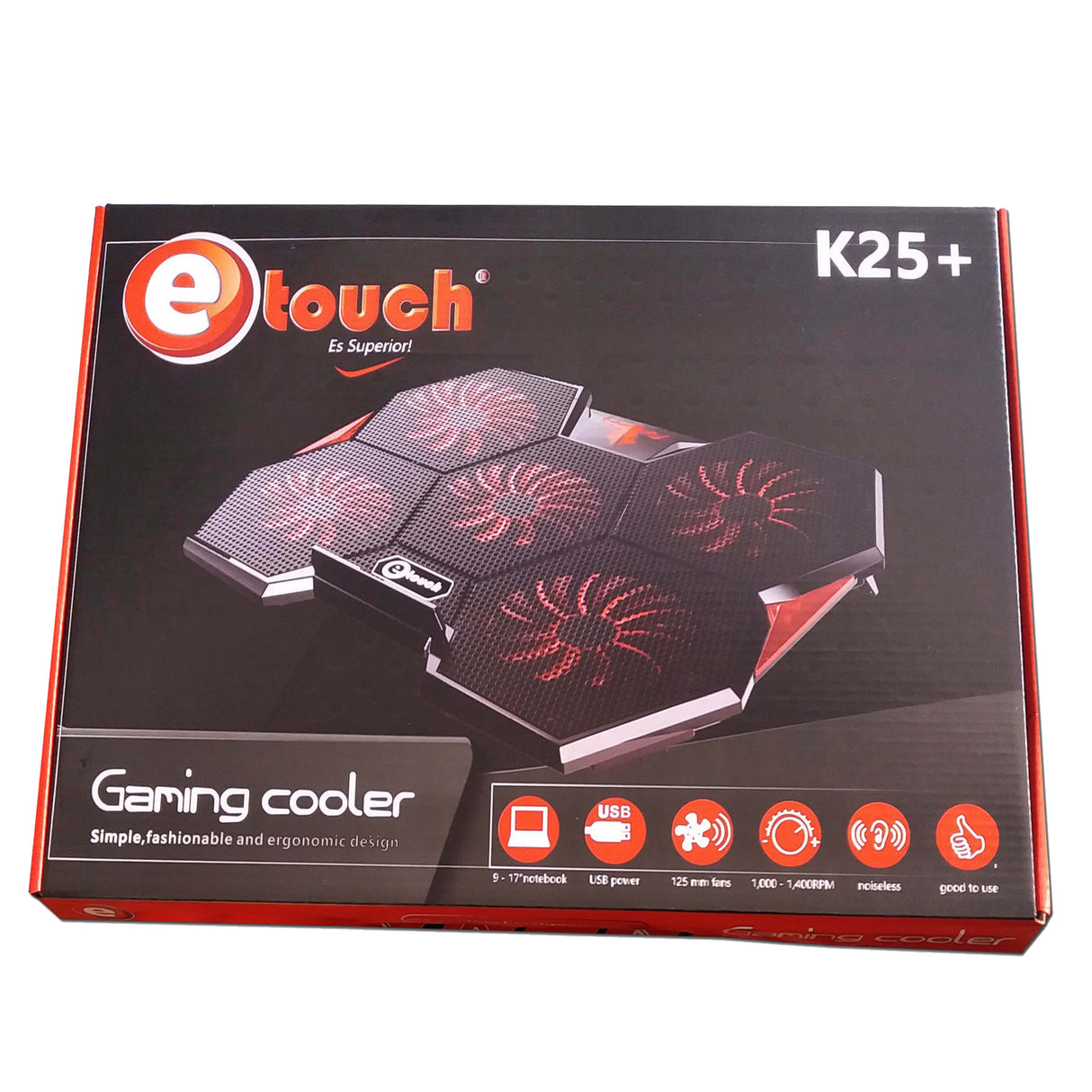 ENFRIADOR GAMER K25+ PRO SERIES + LUZ LED ETOUCH ®