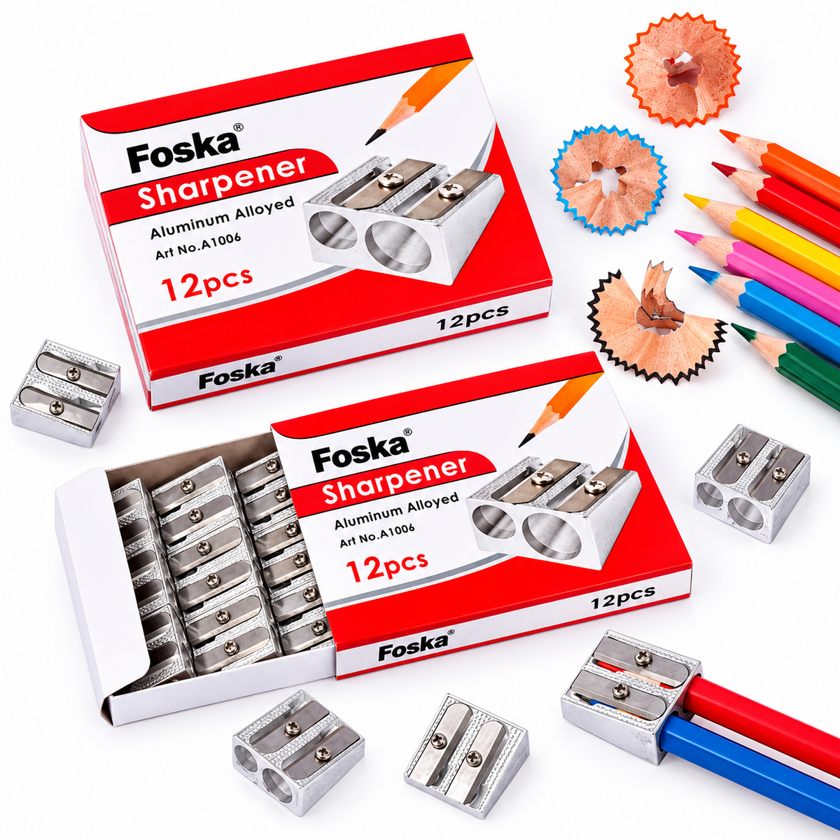 Sacapunta Metalico Foska A1006 2 Agujeros