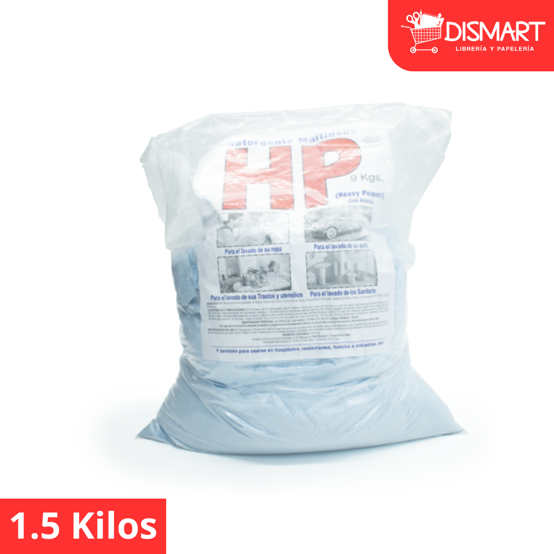 Detergente HP celeste con aroma o sin aroma 1.5 kilo