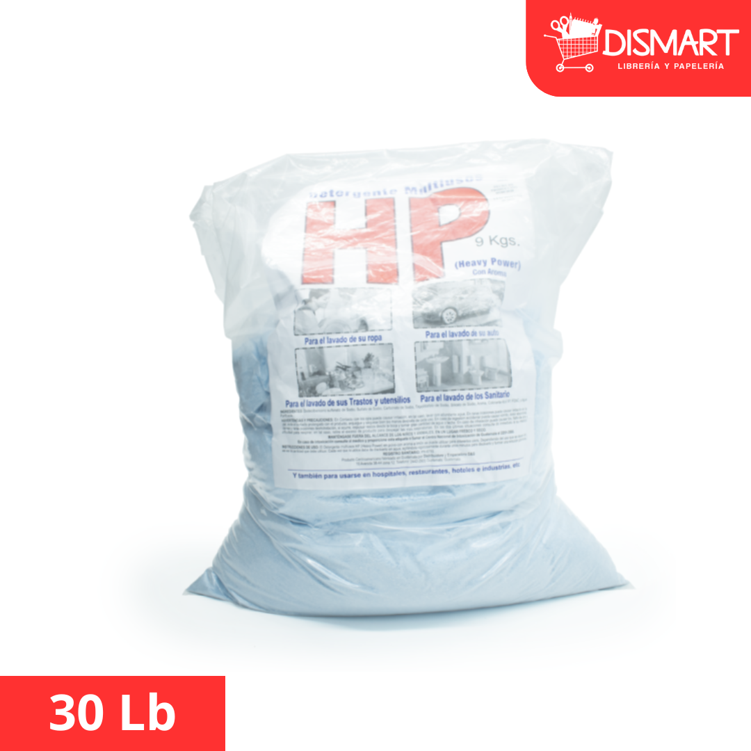 Detergente HP celeste con aroma o sin aroma 30 Libras
