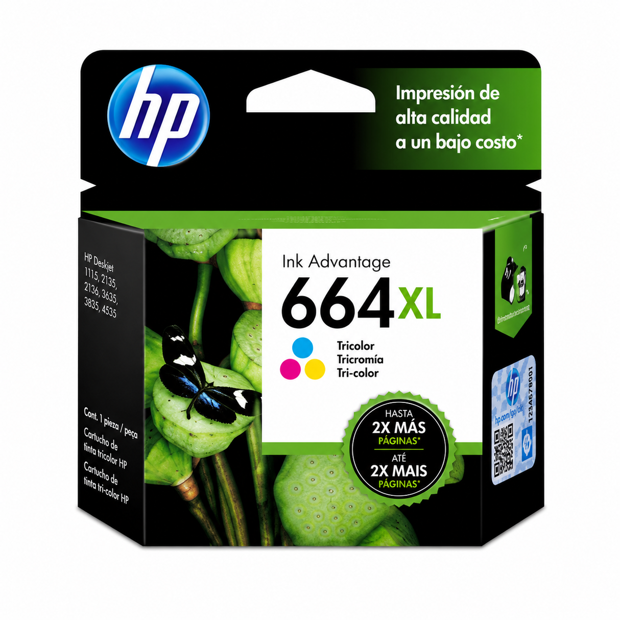 Cartucho HP 664XL CMY TRICOLOR