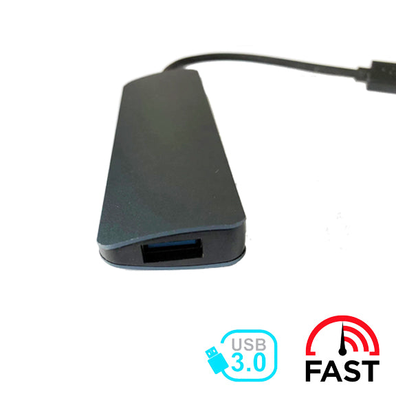 HUB 4 PUERTOS USB 3.0 HIGH SPEED ALUMINIO ETOUCH®