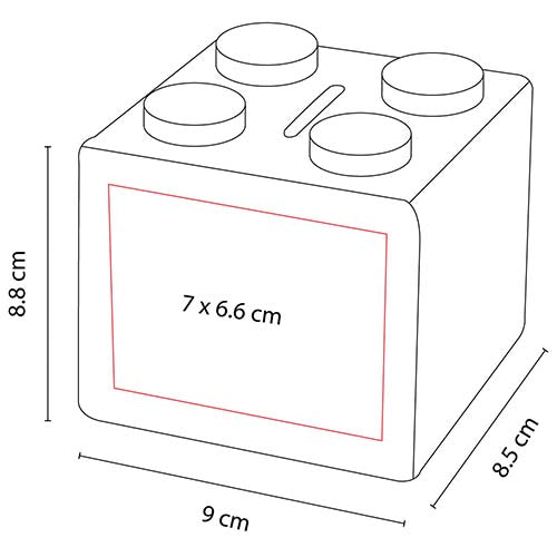 Alcancía de Cubos Blanca