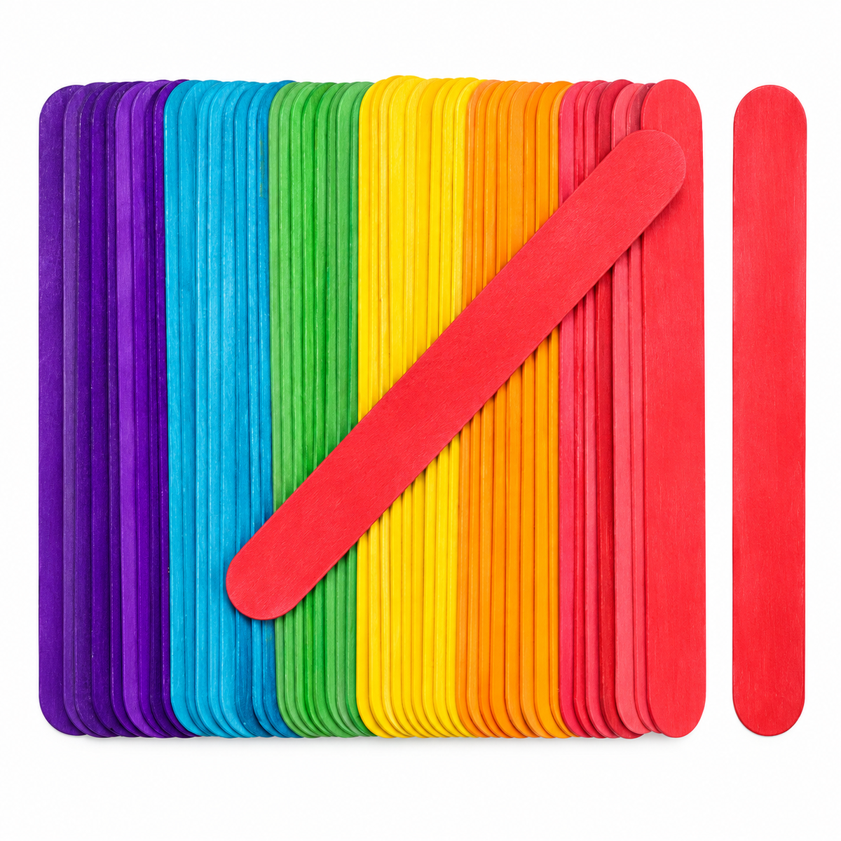 Paleta de Madera Fast Jumbo Ancho Colores 100pcs.
